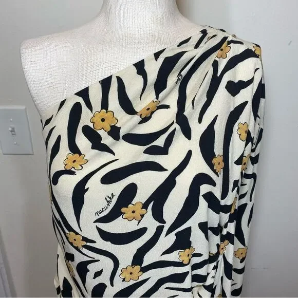 Nanushka Black and Cream Floral Blouse - Picture 7 of 16